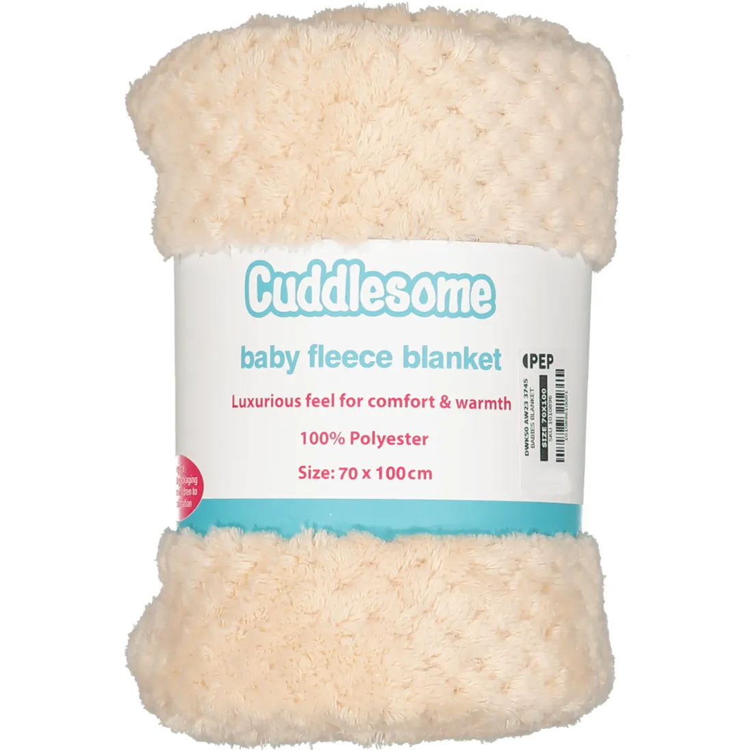 White Fleece Blanket Babies & Kids PEP