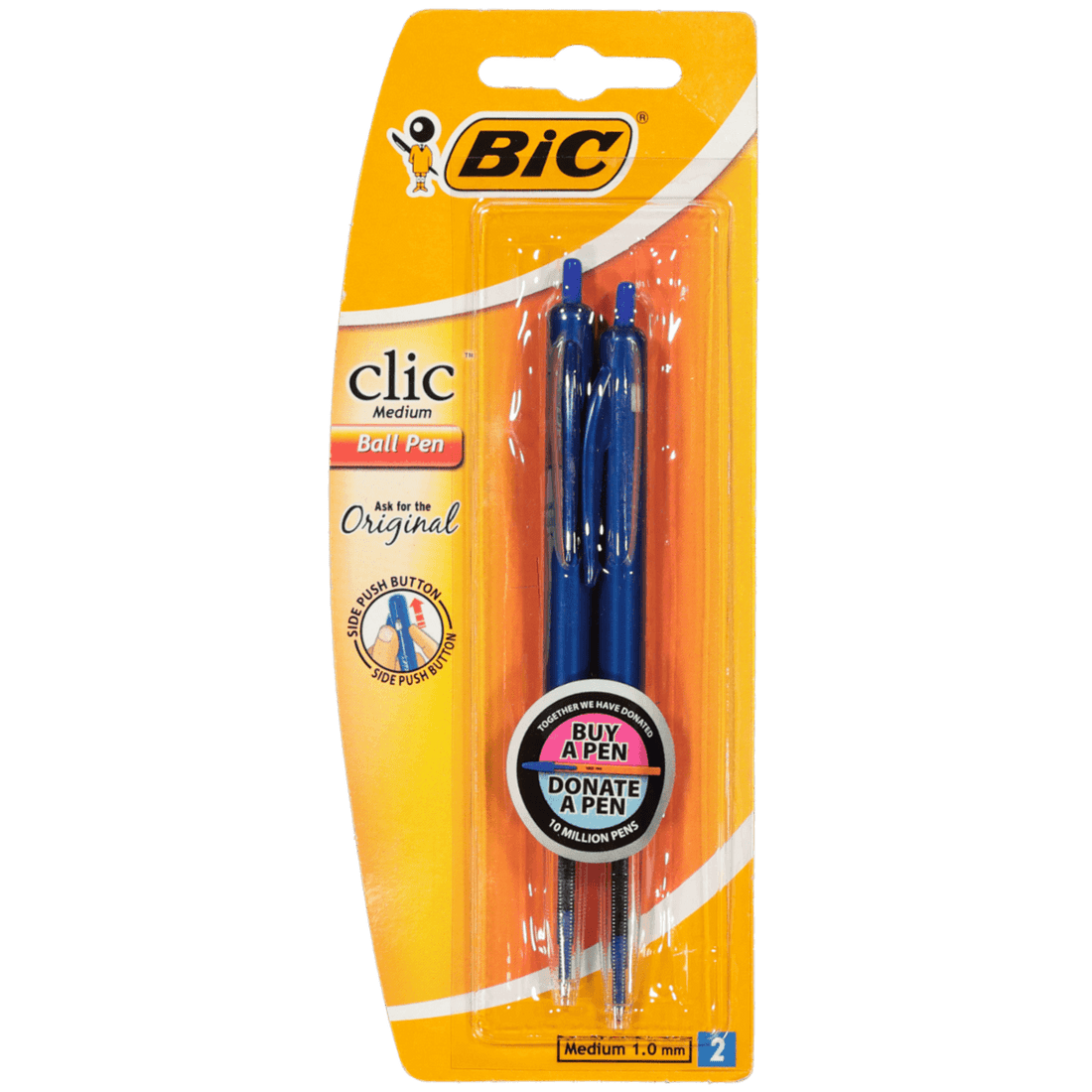 Blue Bic Clic Pens