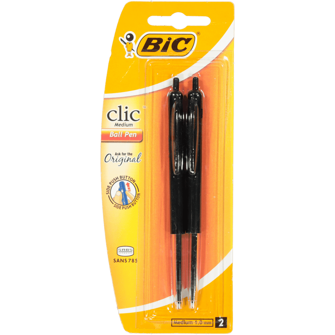 Black Bic Clic Pens