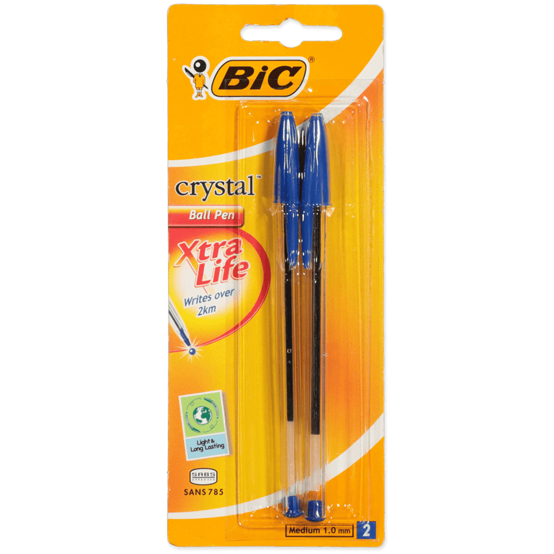 Blue Bic Crystal Pens