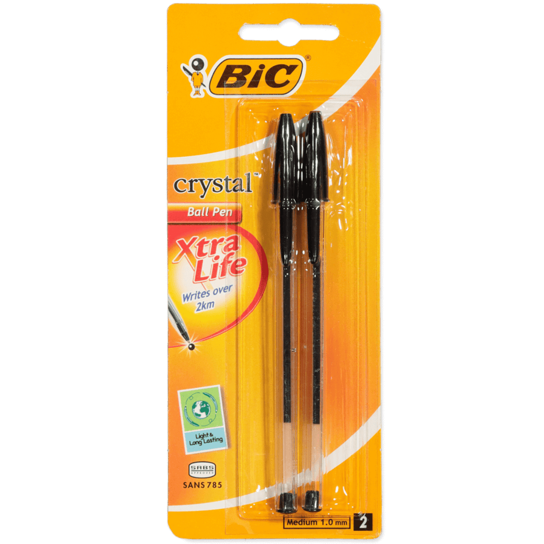 Black Bic Crystal Pens