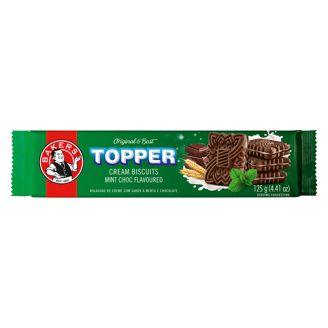 Bakers Toppers Chocolate Mint Biscuits