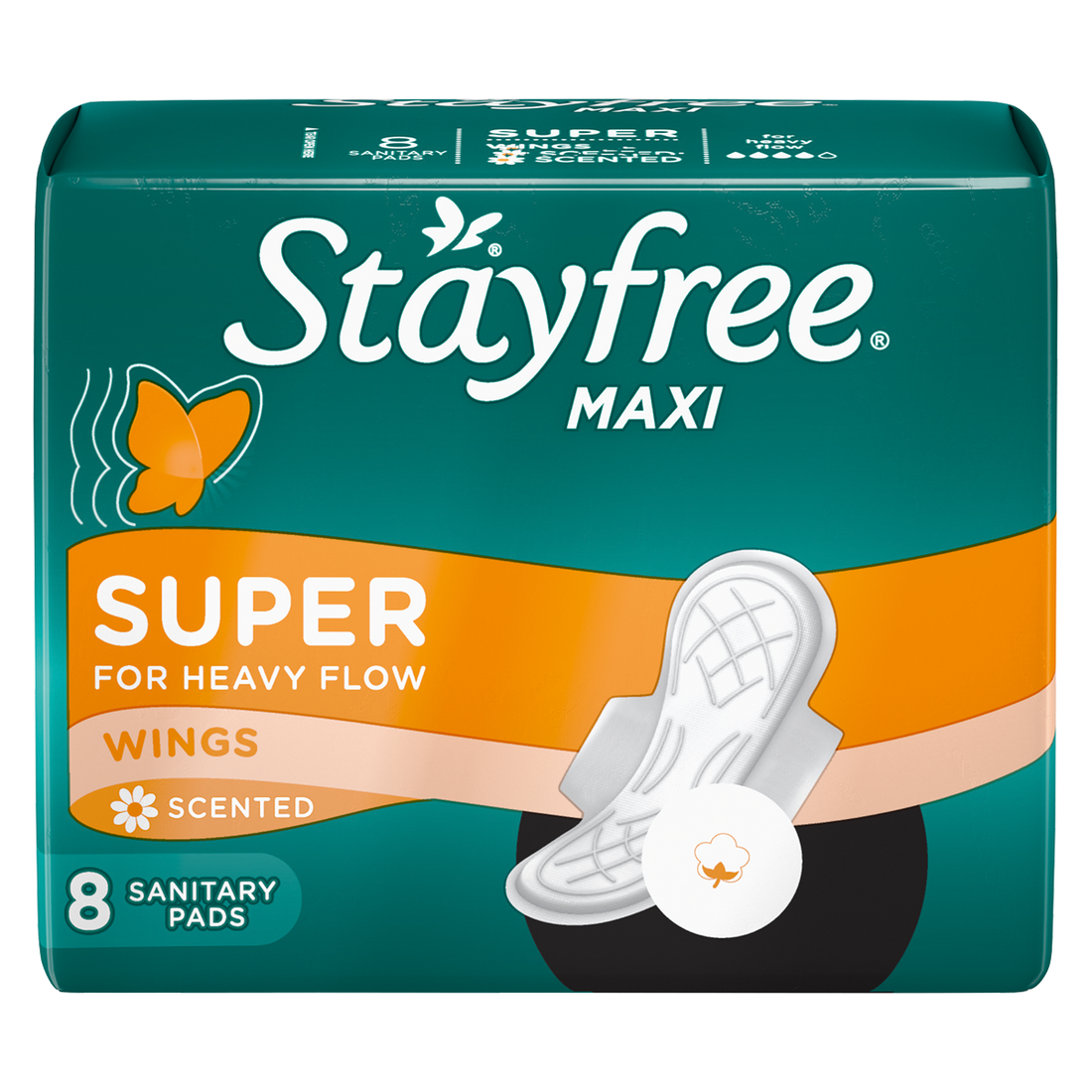 Stayfree Maxi Thick Super Wings 8S