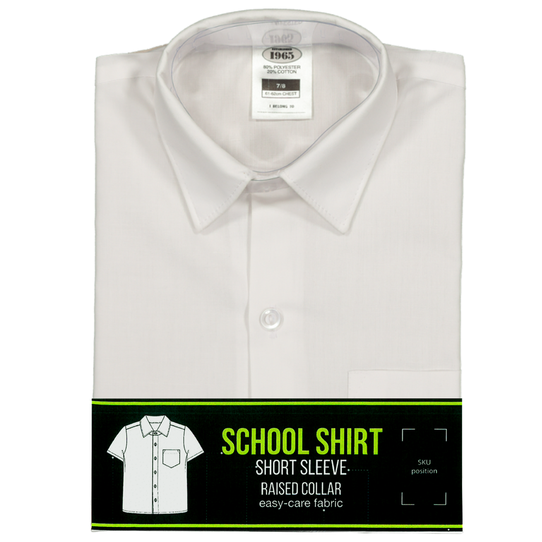 Short Sleeve High Raised Collar Shirt