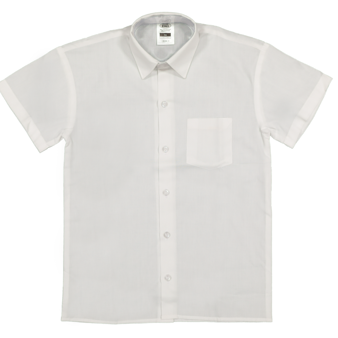 Short Sleeve High Raised Collar Shirt