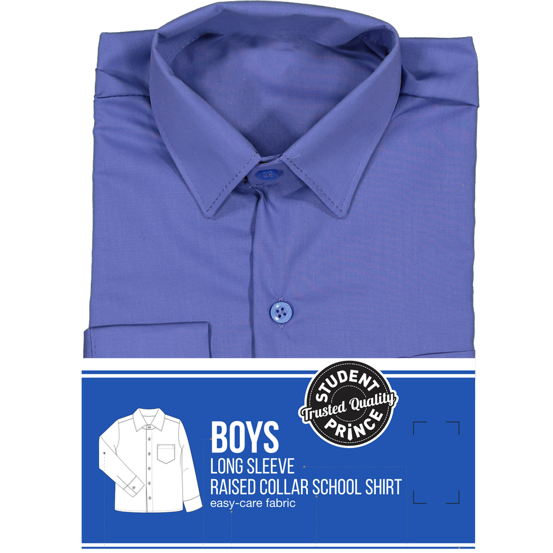 Long Sleeve Primary Raised Collar Shirt