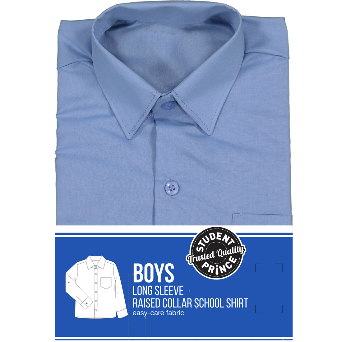 Long Sleeve Primary Raised Collar Shirt