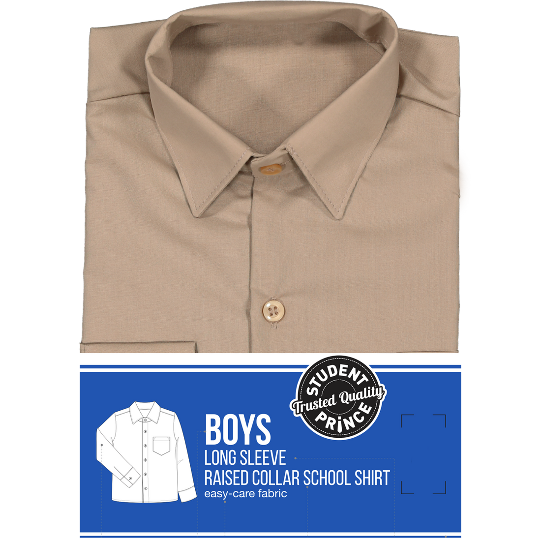 Long Sleeve Primary Raised Collar Shirt