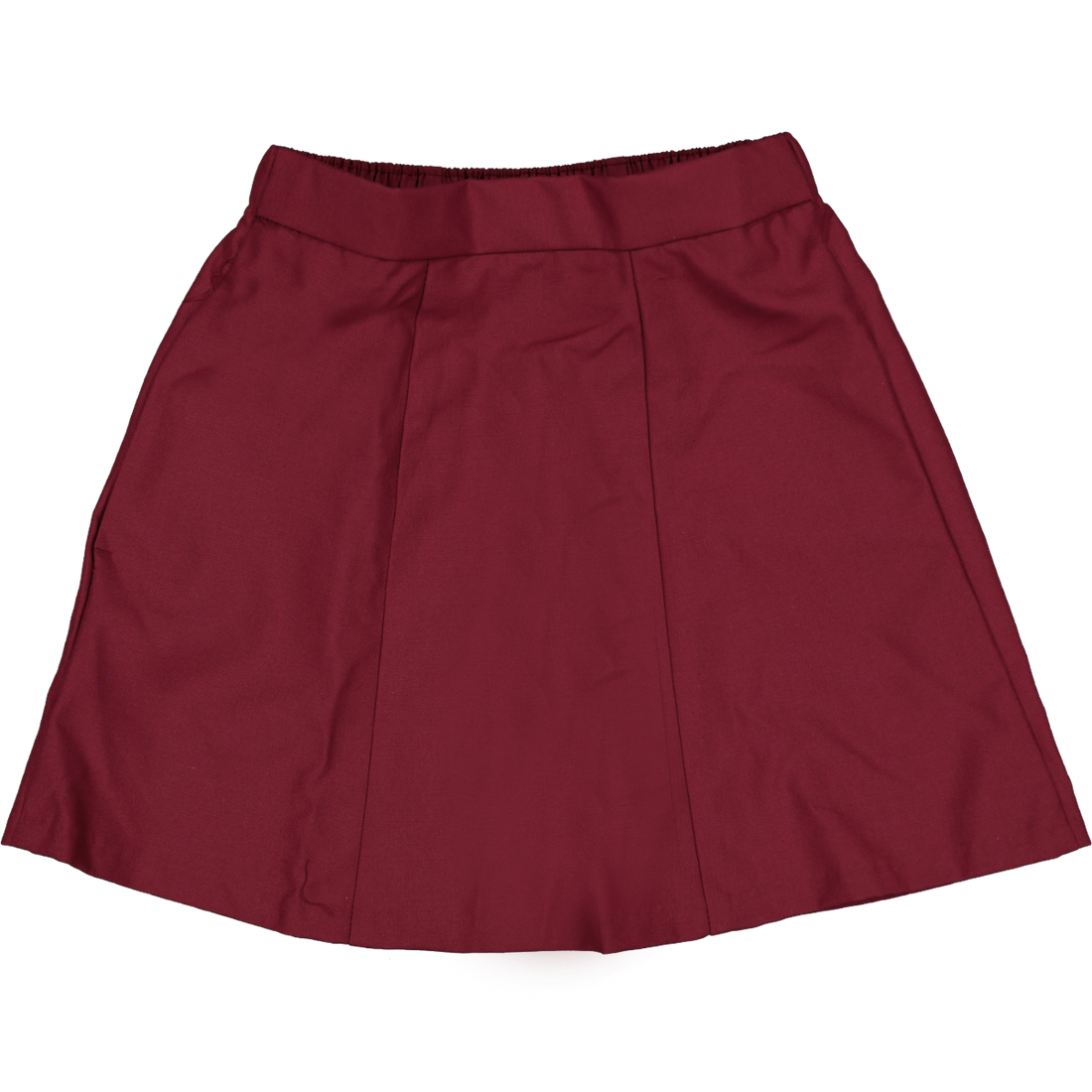 Girls Maroon School Skirt