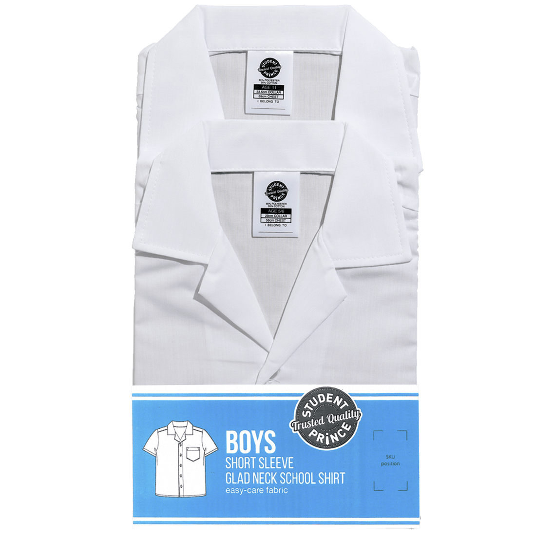 2Pk Short Sleeve Primary Gladneck Shirt