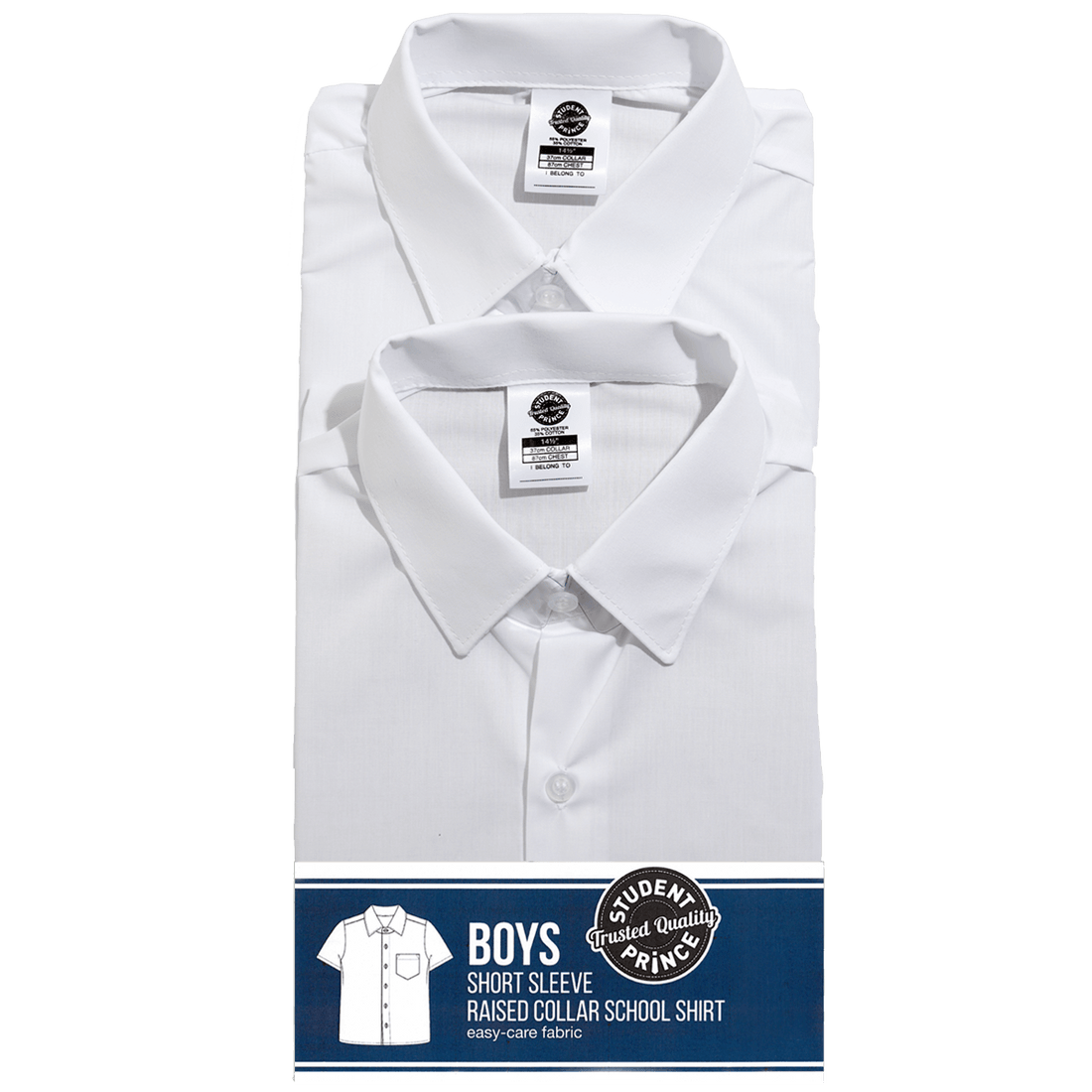 2Pk Short Sleeve Primary Raised Collar Shirt