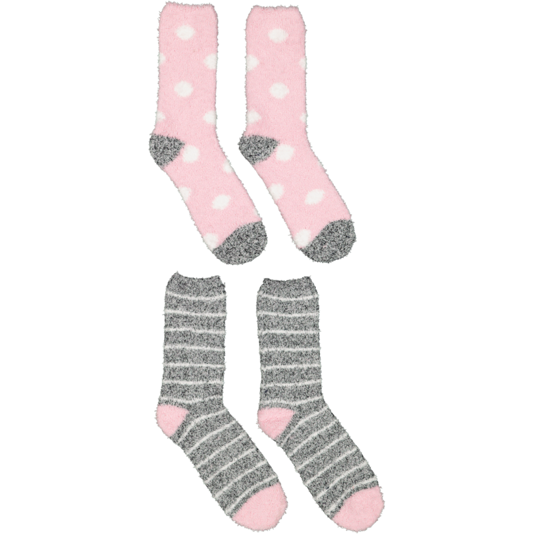 2-Pack Fluffy Crew Socks