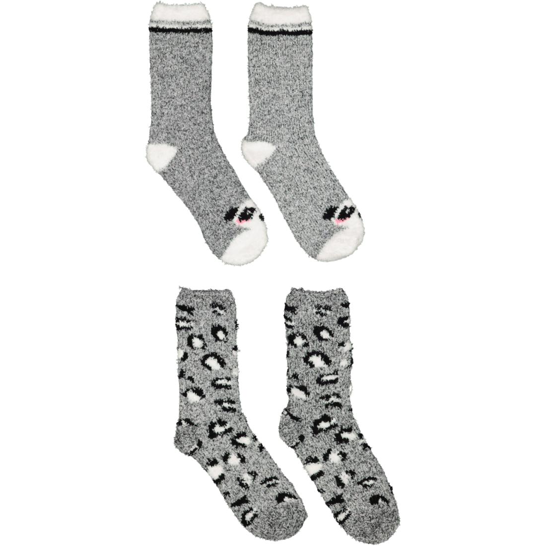 2-Pack Fluffy Crew Socks