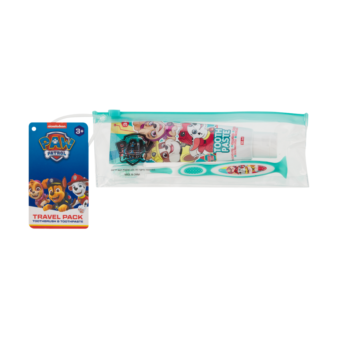 Kids Character Toothbrush And Toothpaste Travel Pack