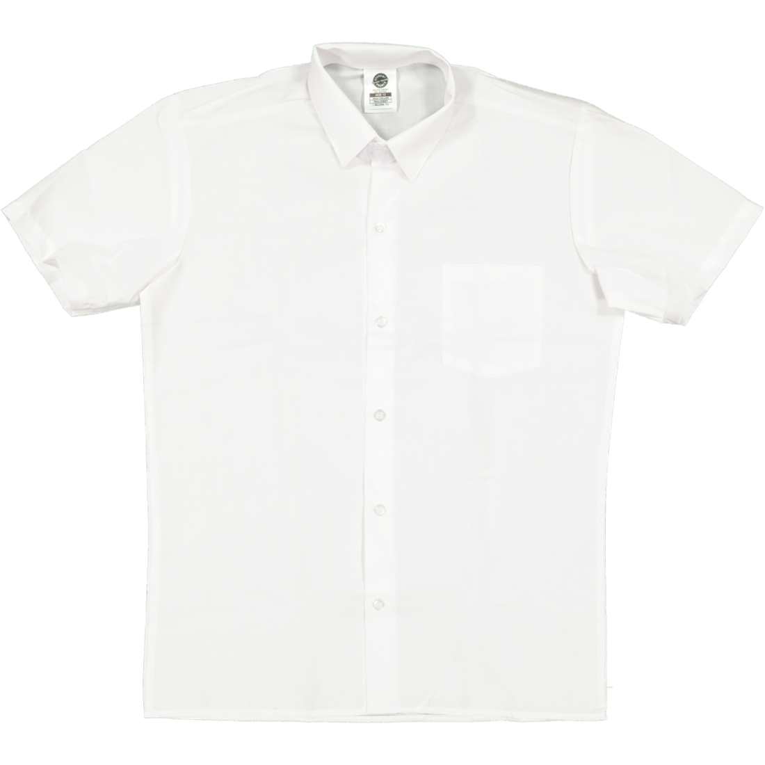 Short Sleeve High Raised Collar Shirt