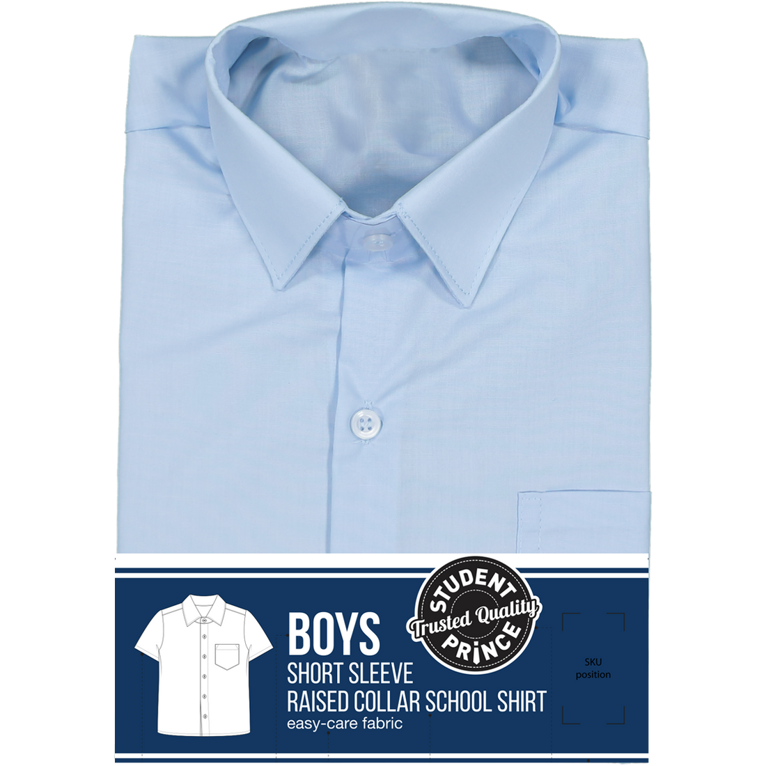 Short Sleeve Primary Raised Collar Shirt