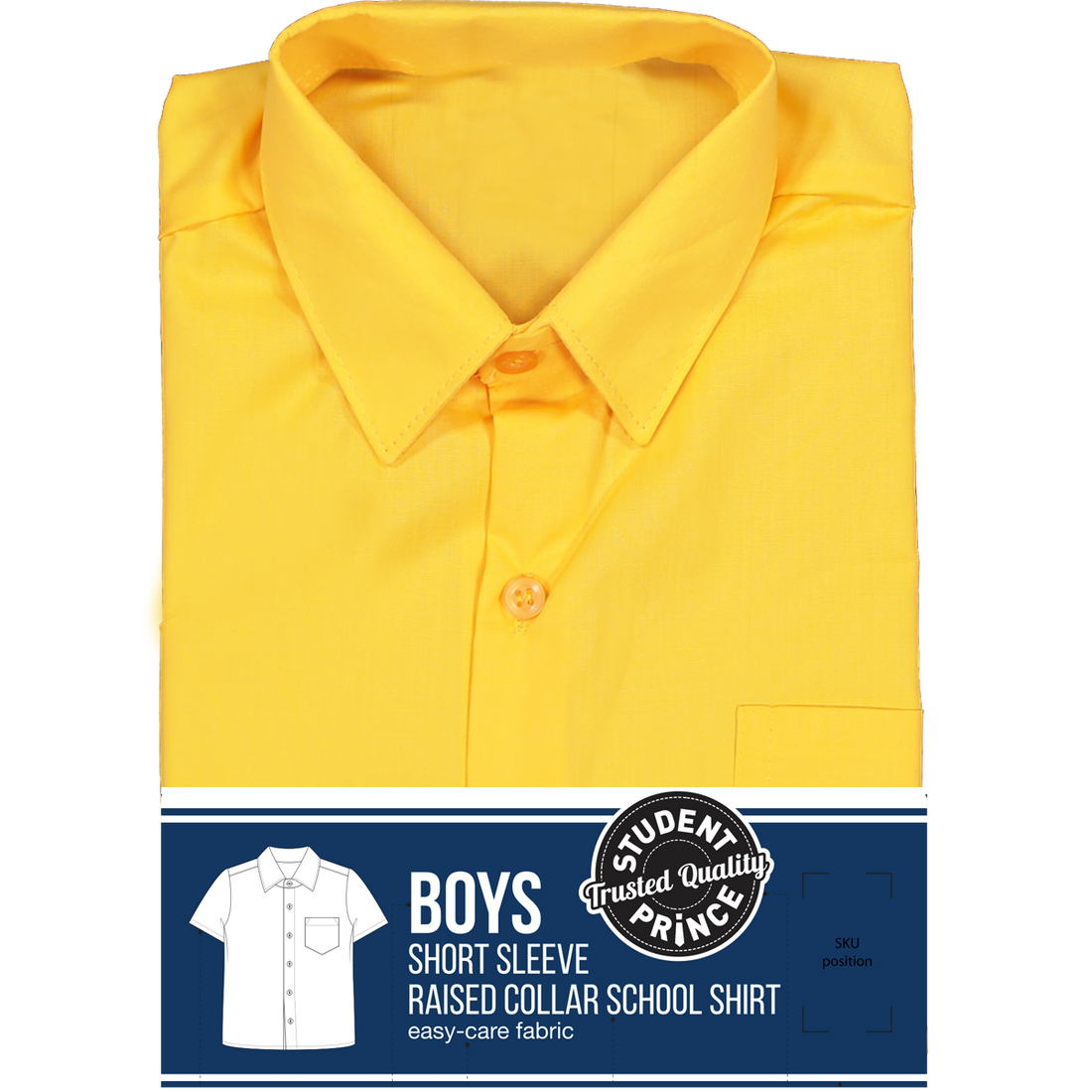 Short Sleeve Primary Raised Collar Shirt