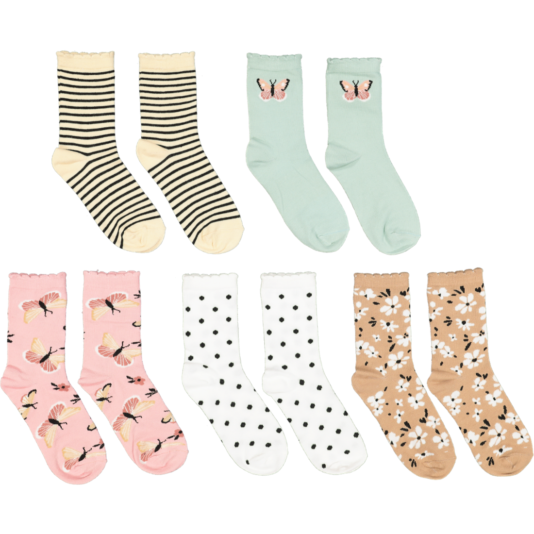 Graphic Crew Socks 5 Pack