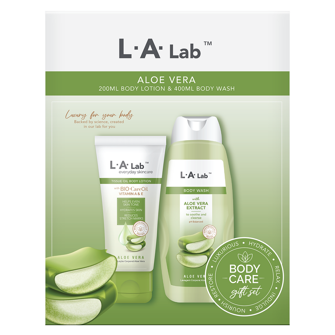 L.A. Lab Body Wash And Body Lotion Gift Set