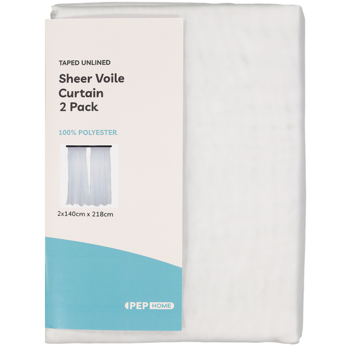 Sheer White Voile 2 Pack