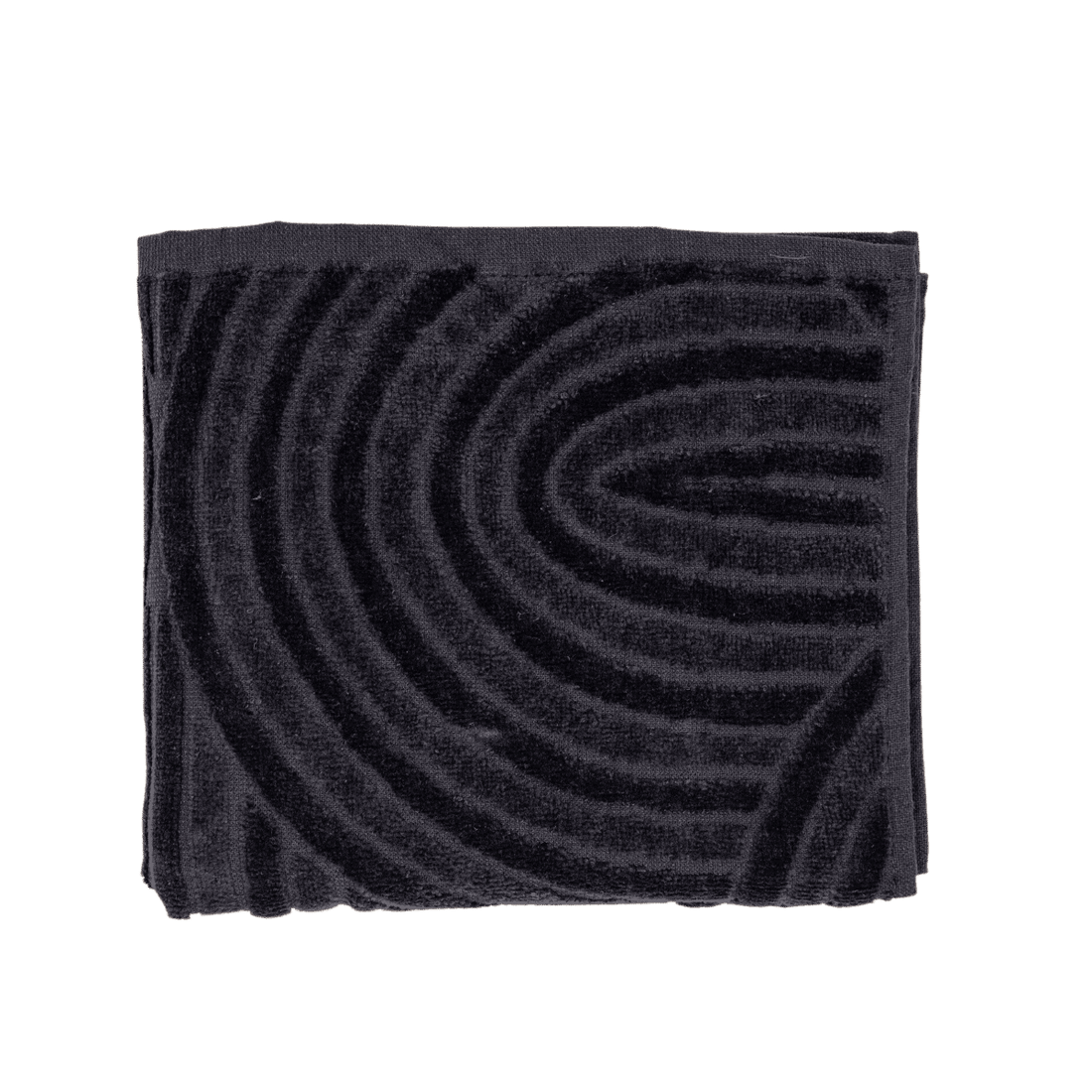 Velour Hand Towel Black