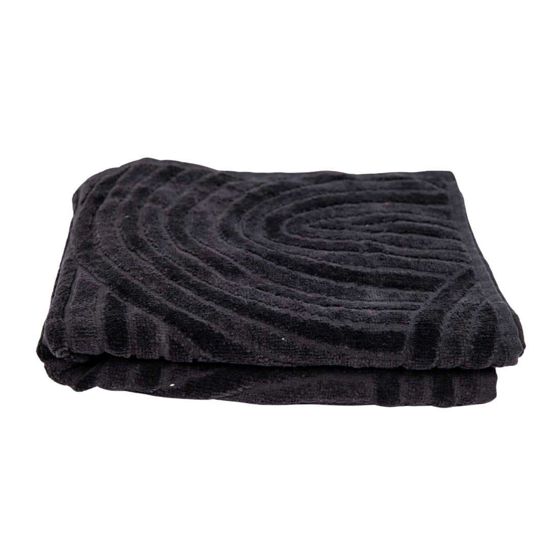 Velour Bath Towel Black