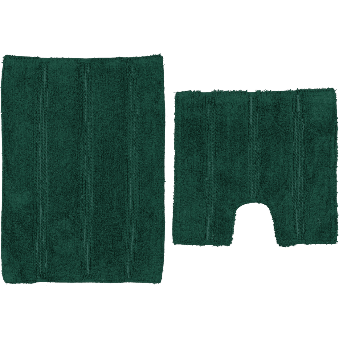 2 Piece Cotton Bath Mat Emerald