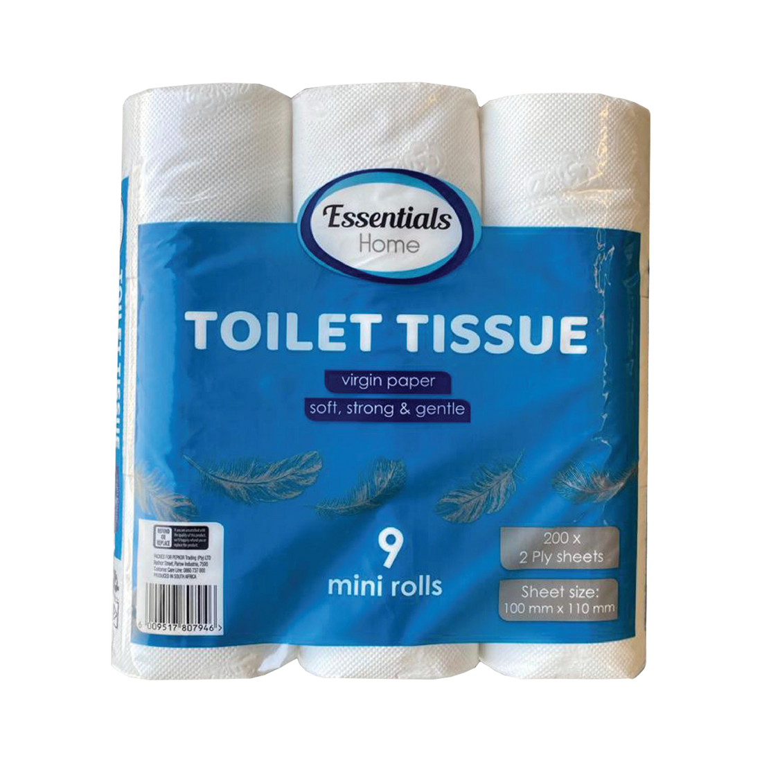 Essentials Home 2-Ply Mini Toilet Paper