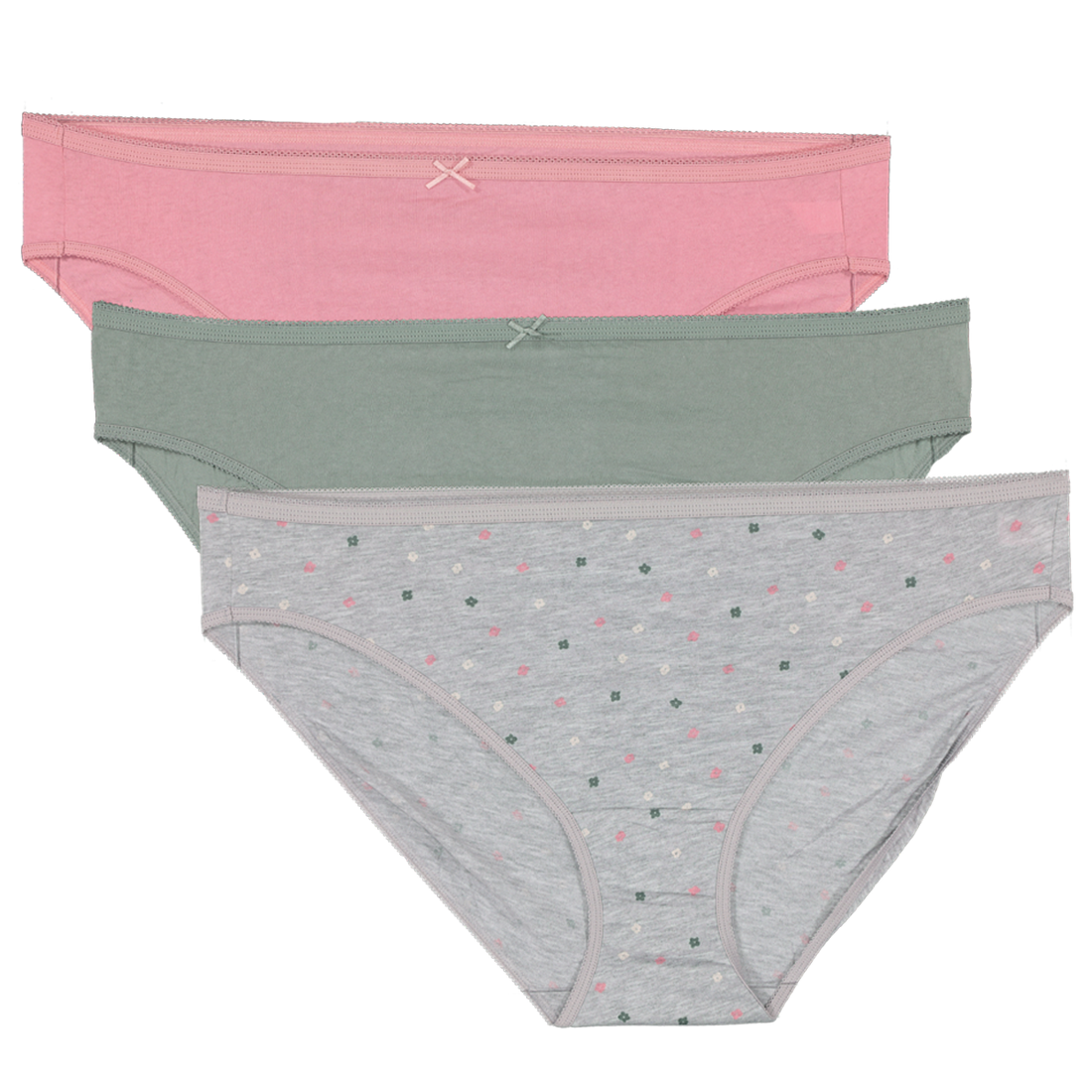 Cotton Hi-Leg Panties 3 Pack