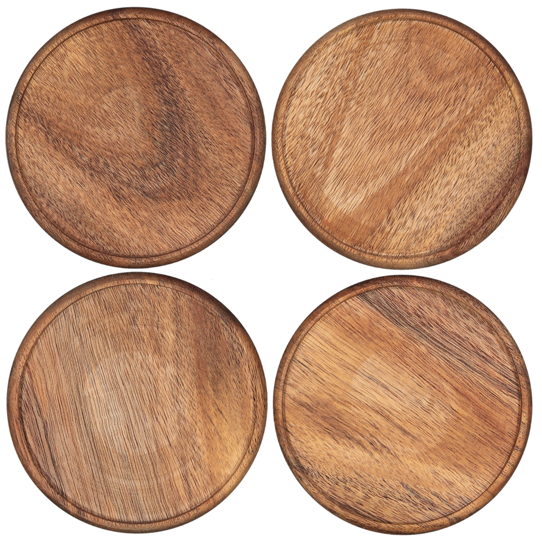 Set Of 4 Wooden Coasters