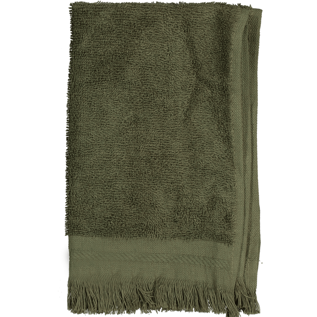 Fringed Guest Towel Olive