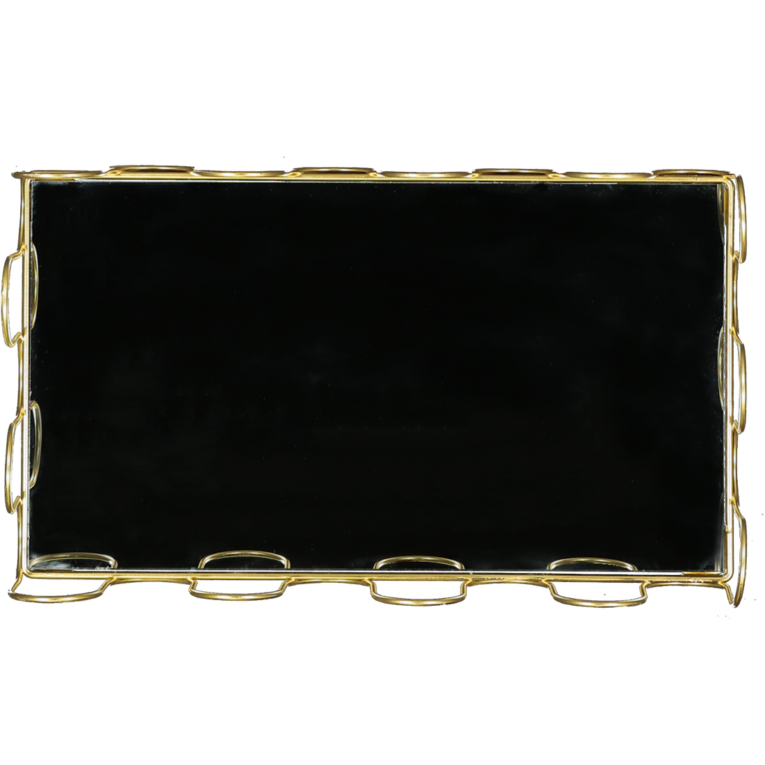 Swirl Rectangular Mirror Tray