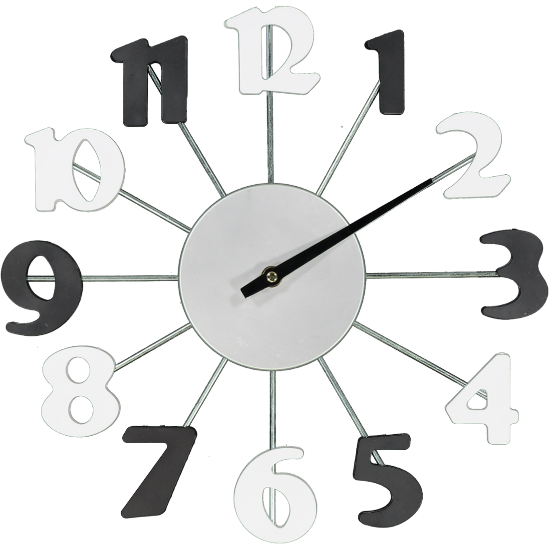 Floating Black And White Clock