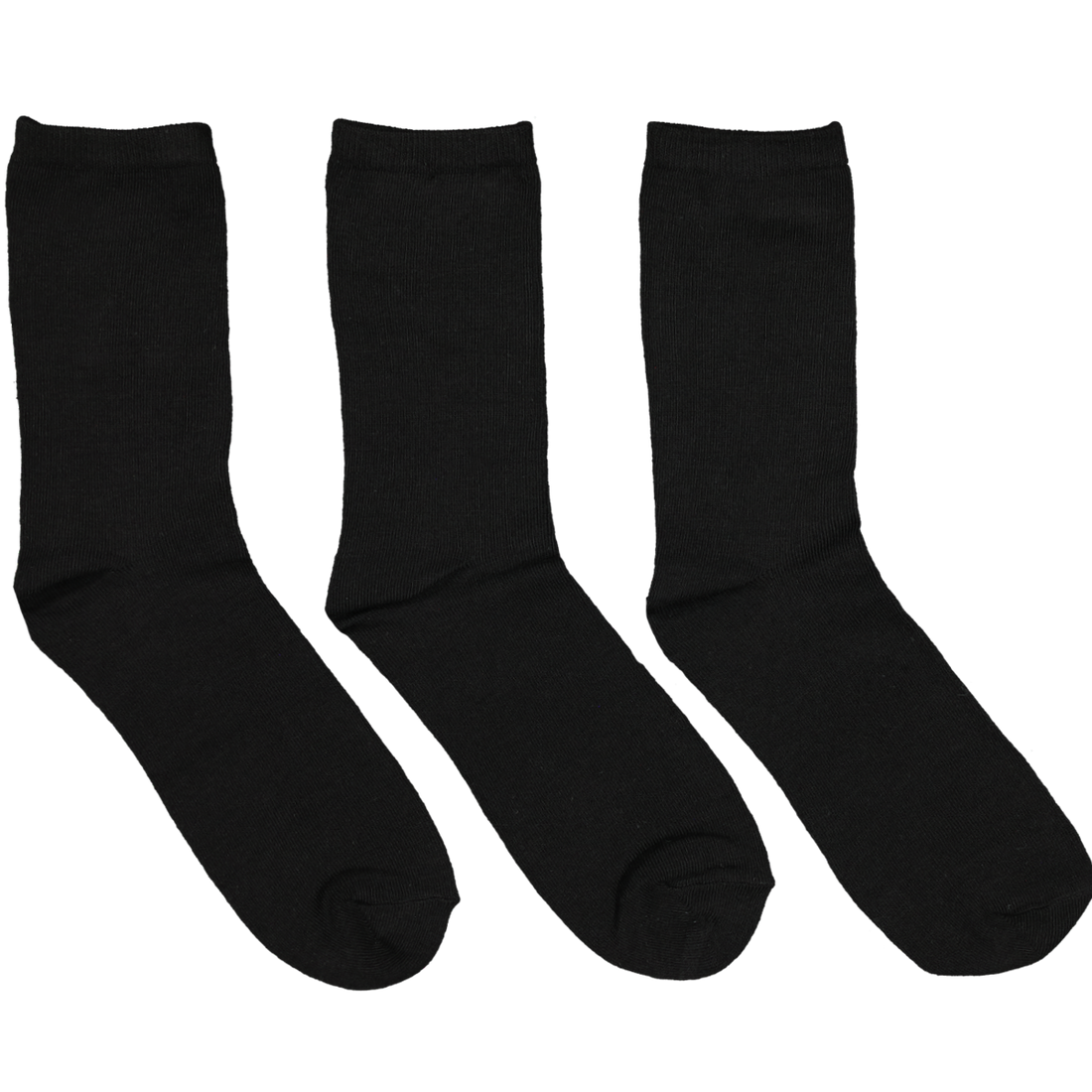 Black Crew Socks 3 Pack