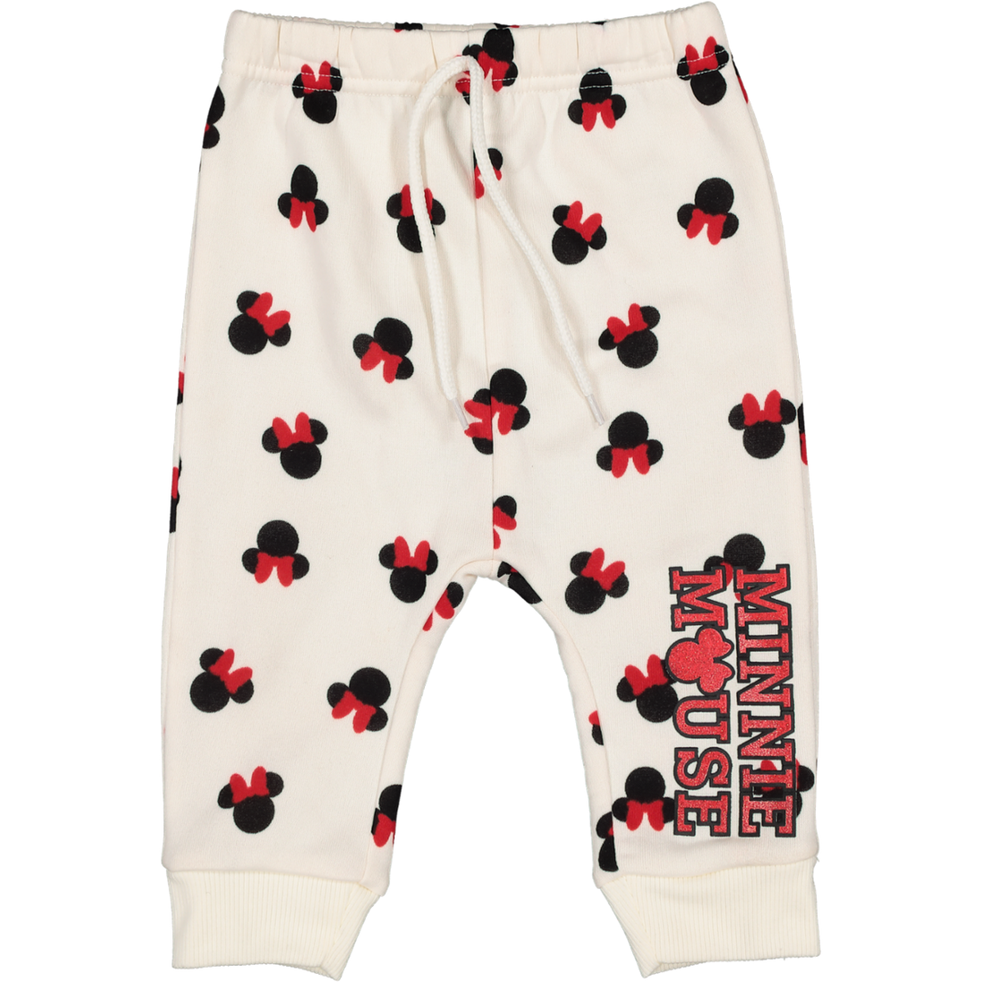 Cream Minnie Mouse Track Pants