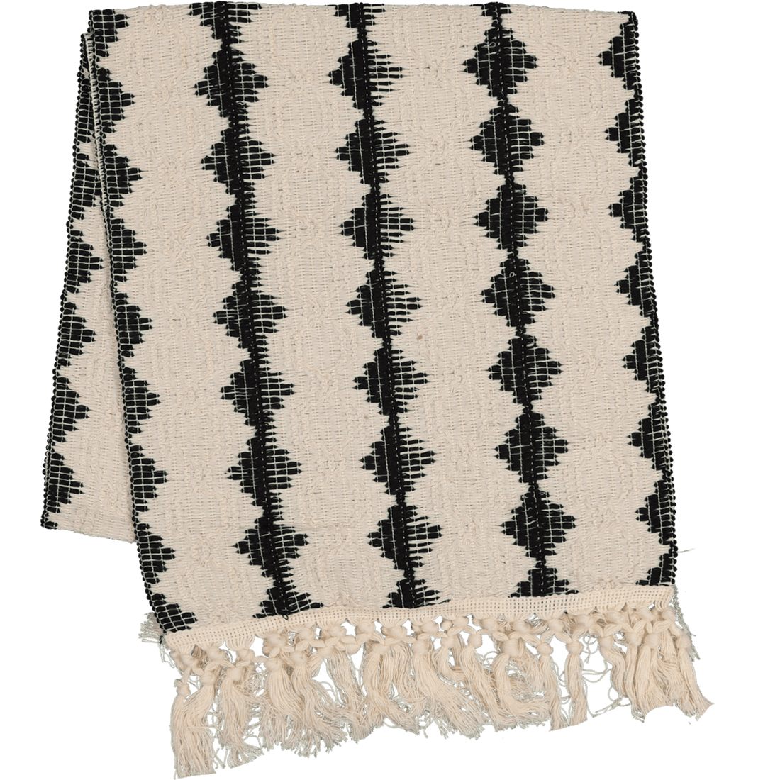 Black Crochet Table Runner