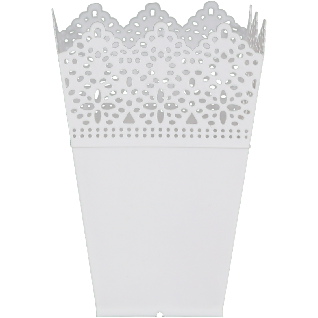 Square Plastic Vase White