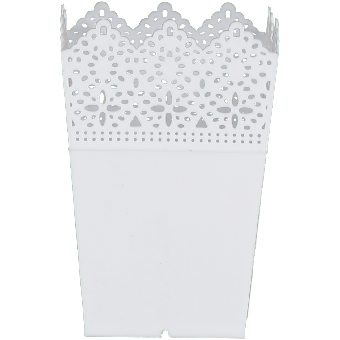 Square Plastic Vase White