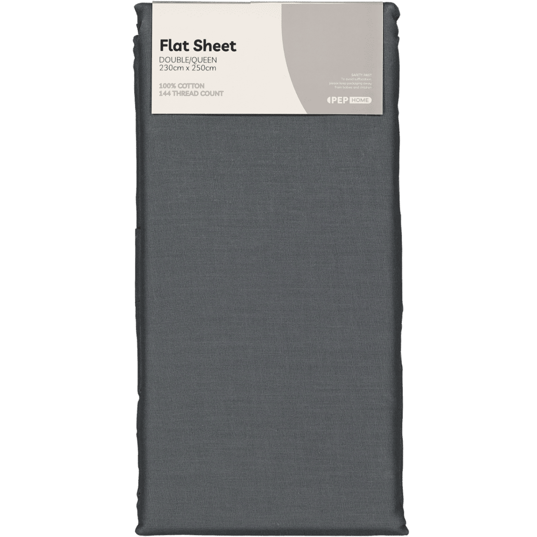 Charcoal Cotton Flat Sheet