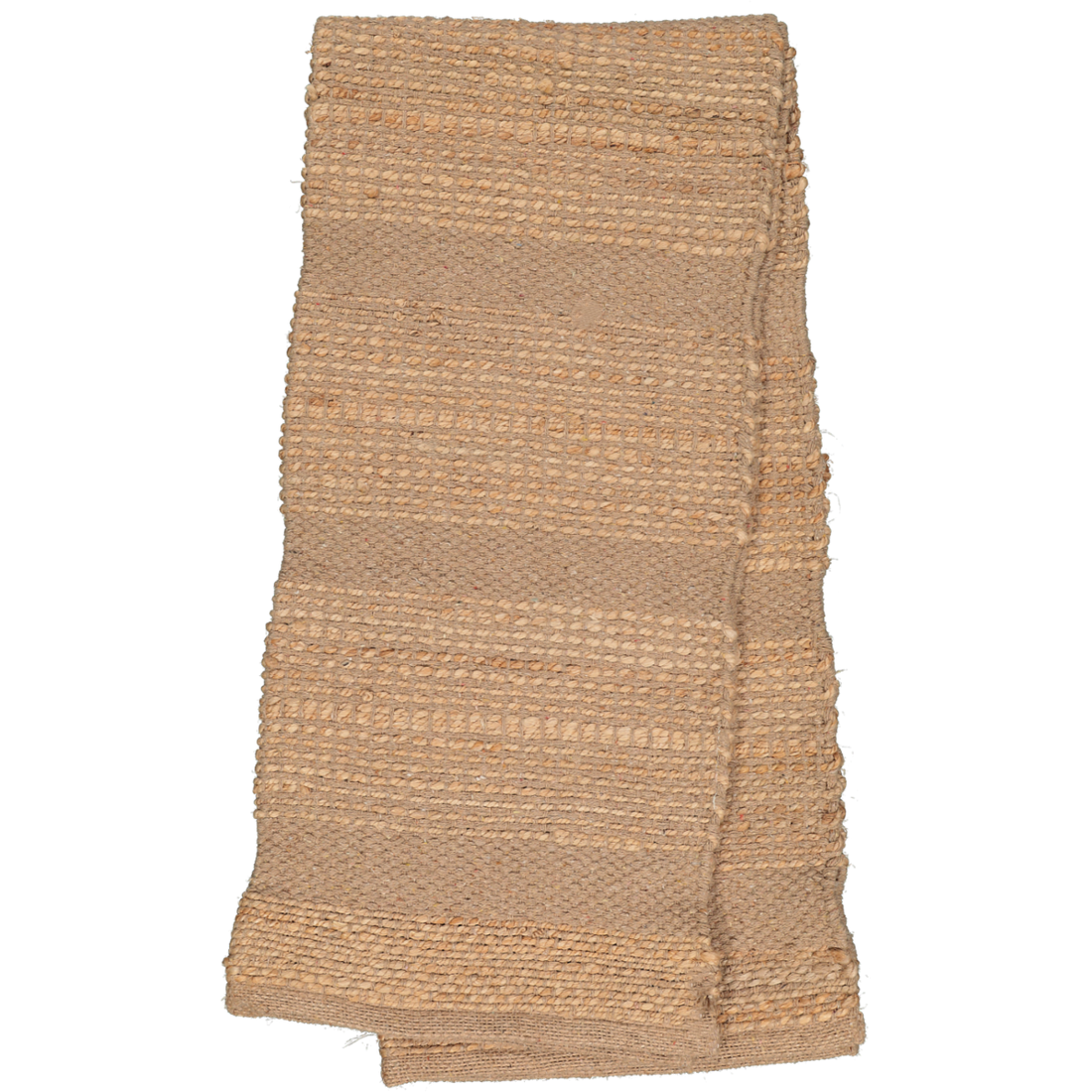 Natural And Taupe Cotton Jute Rug