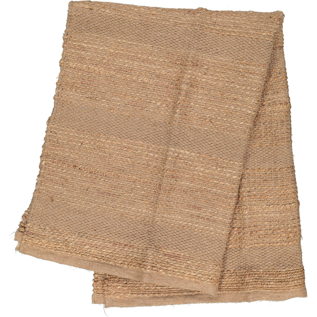 Natural And Taupe Cotton Jute Rug