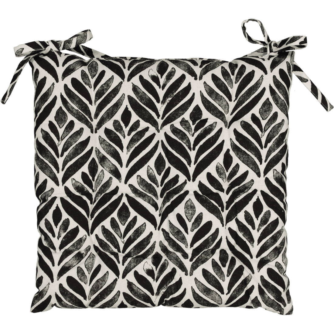 Grey Leaf Outdoor Chair Pad