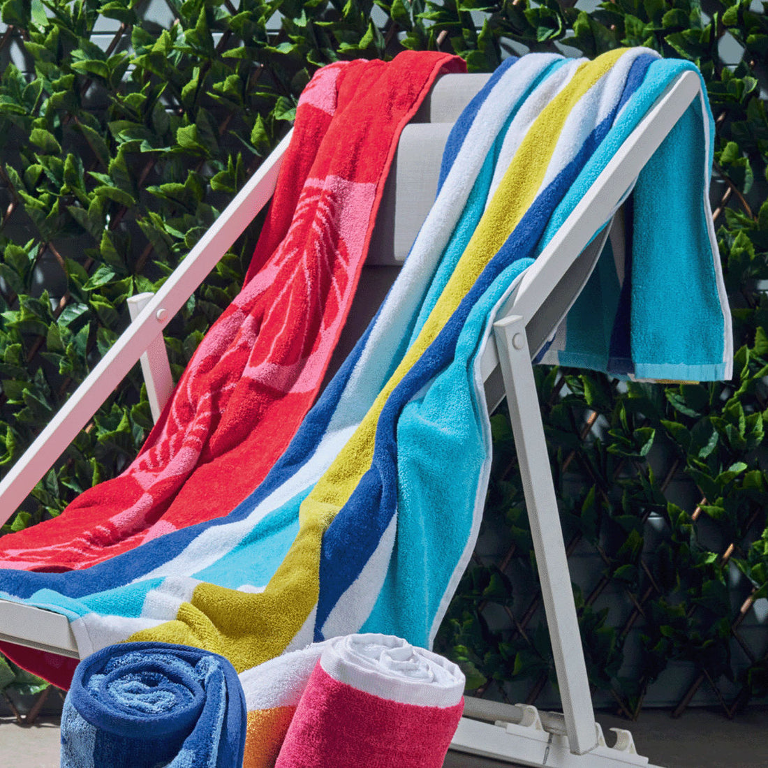 Velour Stripe Beach Towel