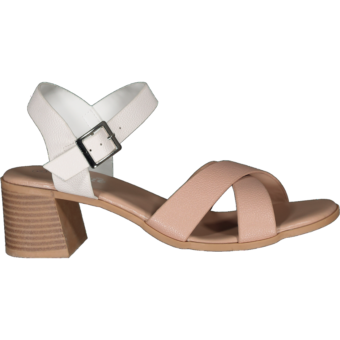 Block Heel Buckle Strap Sandals