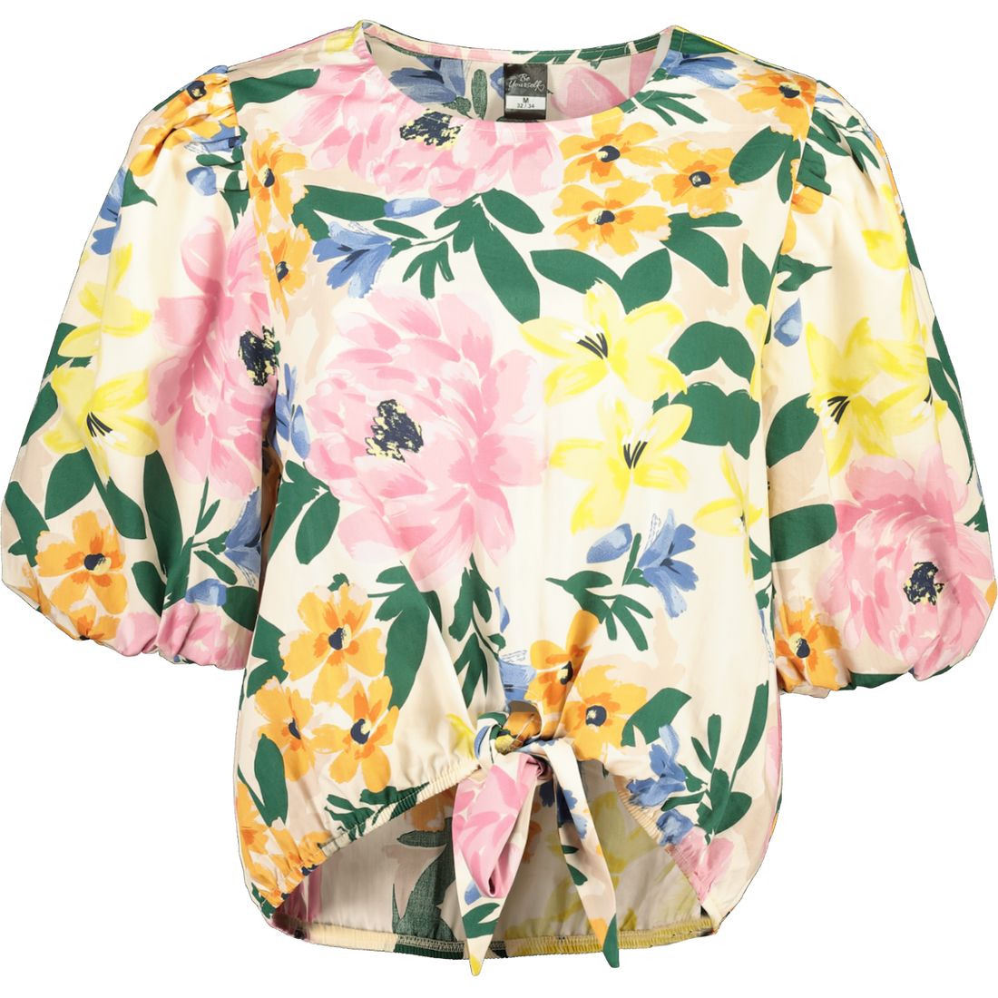 Woven Floral Print Blouse