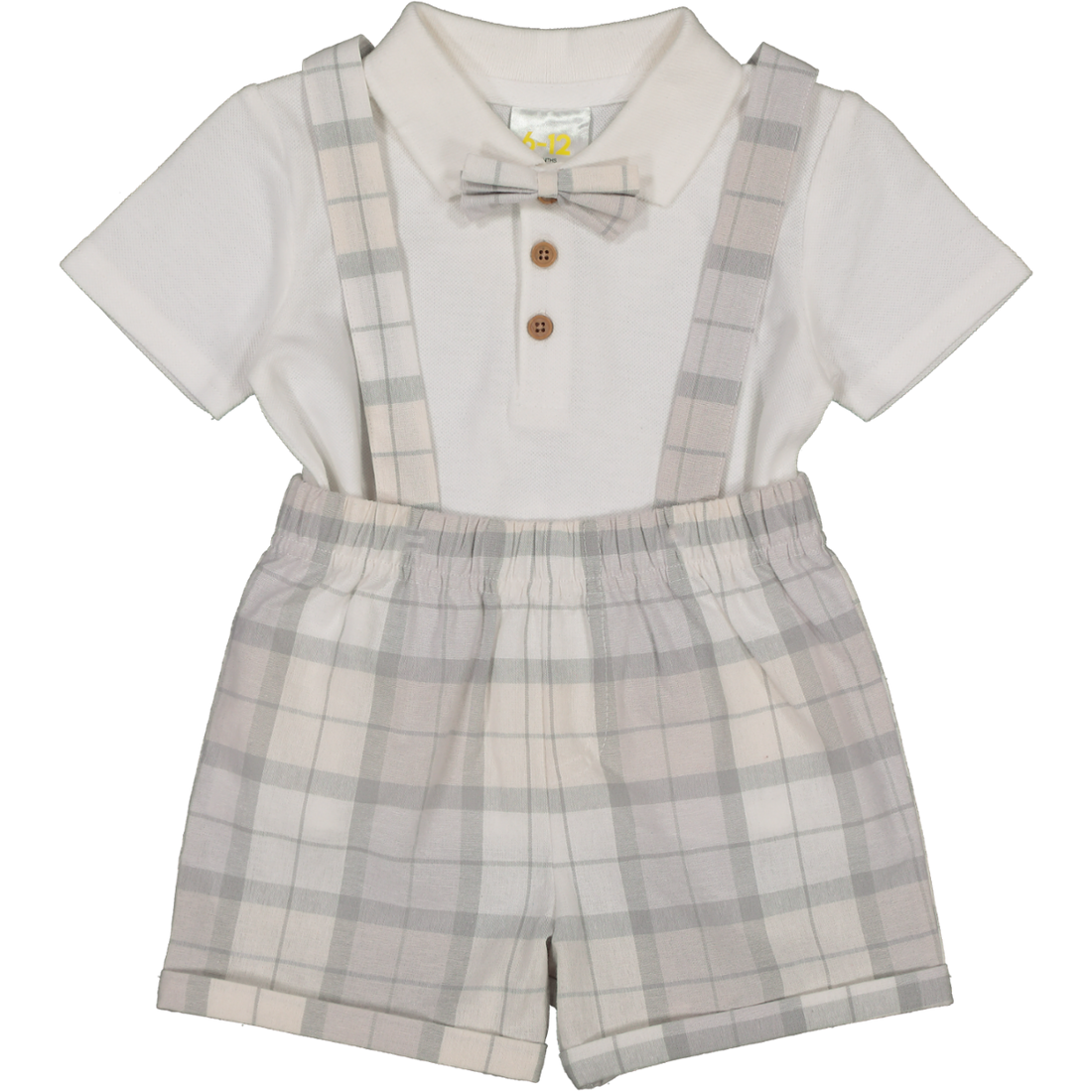 Dungaree With Golfer Shirt Set