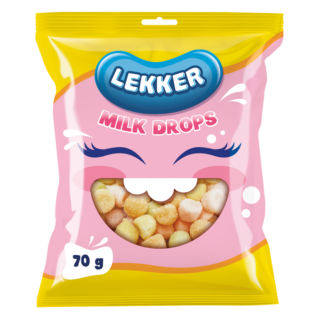 LEKKER MILK DROPS 70G