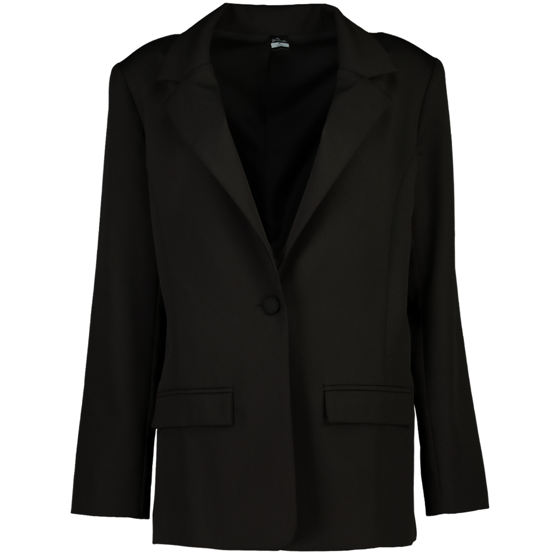 Single Button Black Blazer