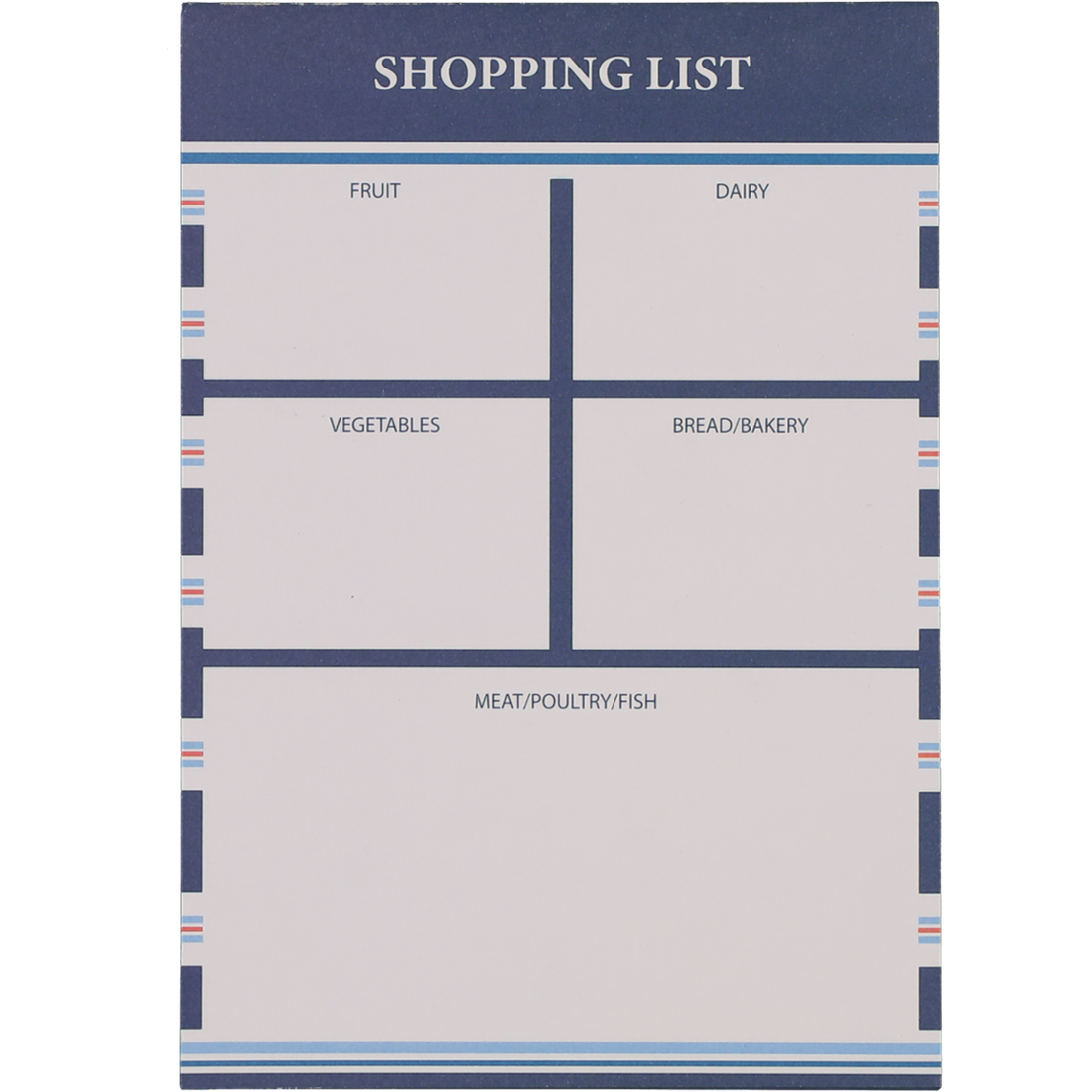 A5 Shopping List 50 Sheets Marine