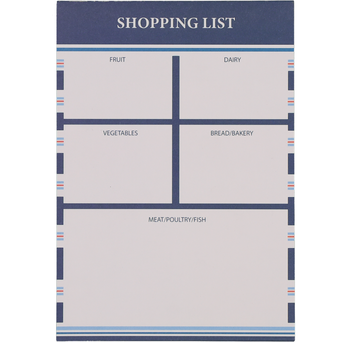 A5 Shopping List 50 Sheets Marine